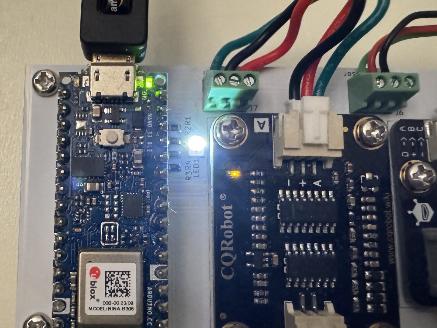 Board with LED