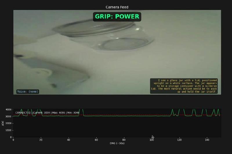 Vision-based grip analysis with EMG data