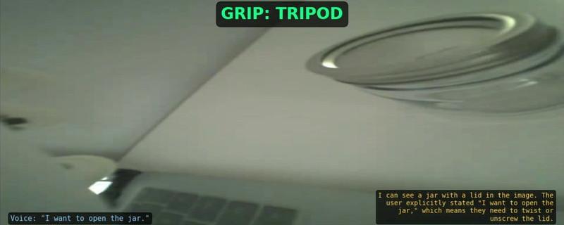 Voice command grip selection