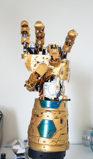 DIY robotic hand signing the ASL alphabet